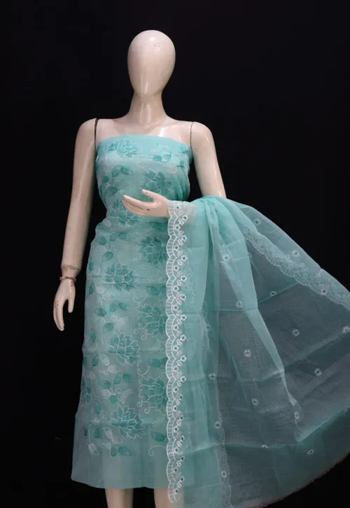 Elegant Kota Doria Soft Cotton Dress Material – Lightweight, Breathable & Handcrafted Perfection